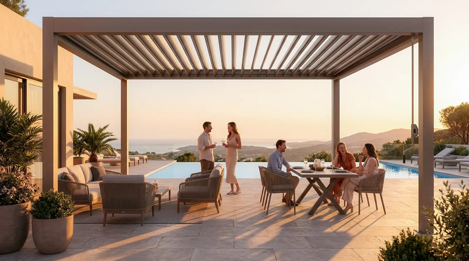 Luxa Sereno 500M Bioclimatic Pergola — useCases