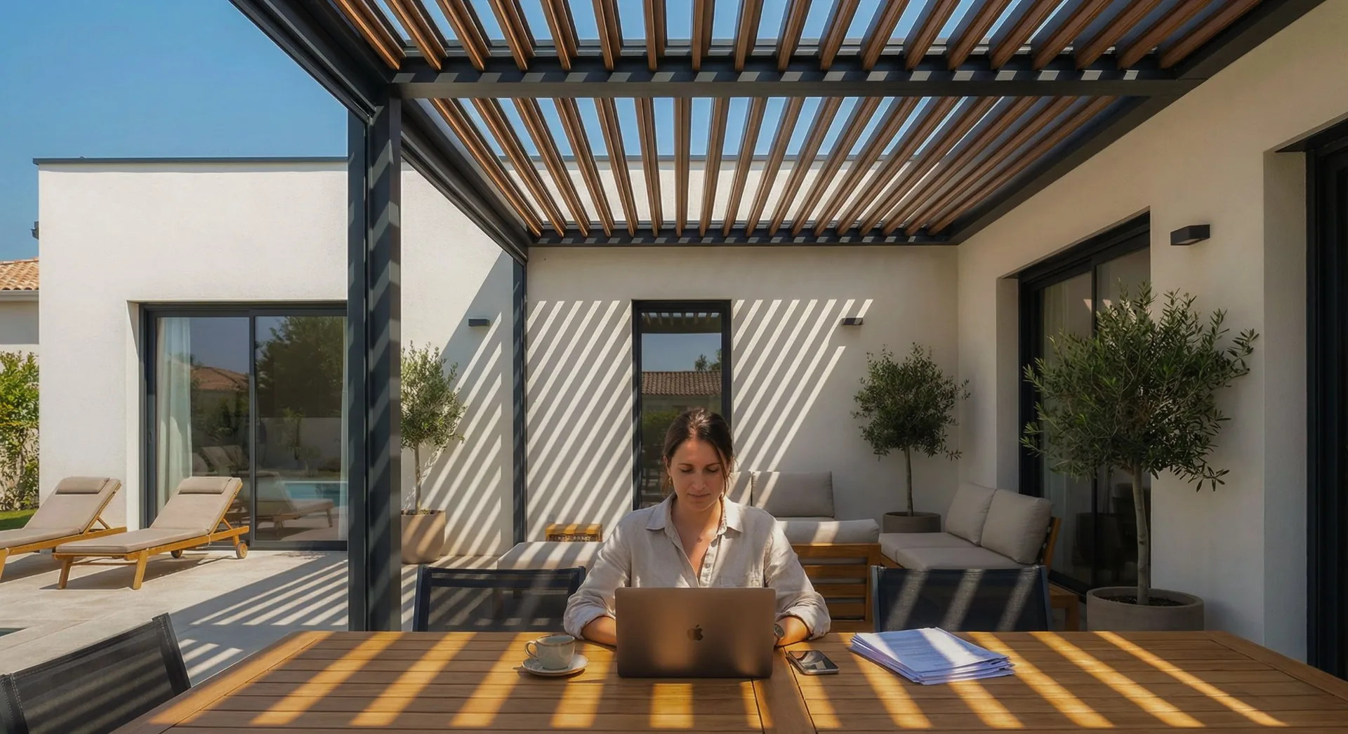 Luxa Sereno 700 Bioclimatic Pergola — installation