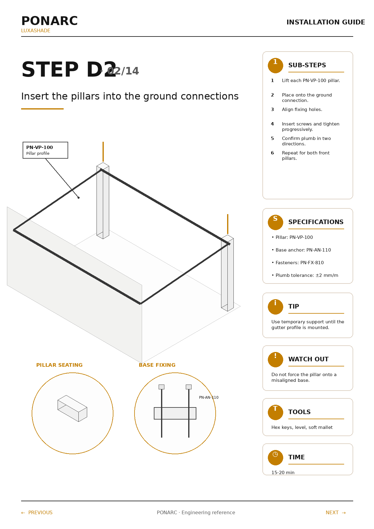 Install the front gutter profile — illustration