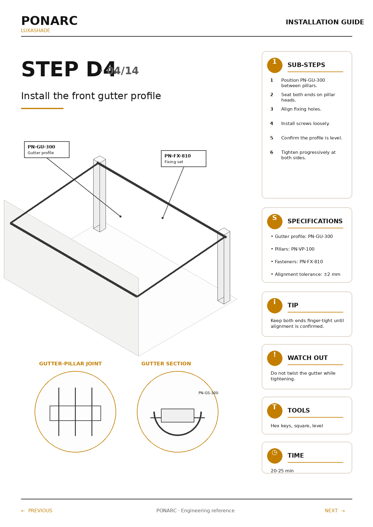 Prepare carrier fixing nuts — illustration